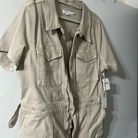 Good American Khaki Denim Mini Dress NWT (XXL) - Picture 4 of 7